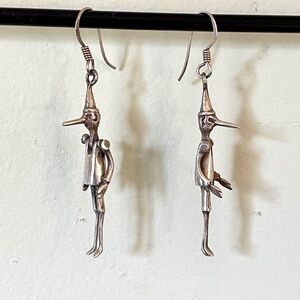 Sterling Silver Pinocchio Earrings